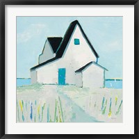 Cottage by the Sea Neutral Framed Print