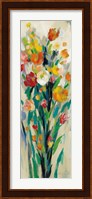 Tall Bright Flowers Cream II Fine Art Print