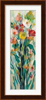 Tall Bright Flowers Cream I Fine Art Print