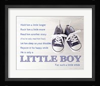 Little Boy Poem Framed Print