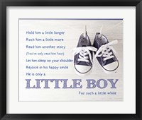 Little Boy Poem Framed Print