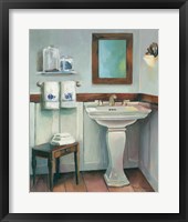 Cottage Sink Navy Fine Art Print