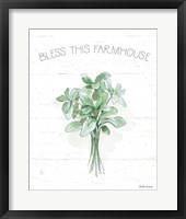 Farmhouse Cotton VI Sage Framed Print
