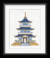 Flora Chinoiserie VIII Textured Fine Art Print