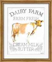 Dairy Farm enamel Fine Art Print