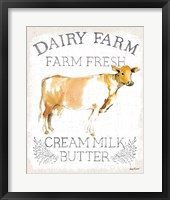 Dairy Farm burlap Fine Art Print