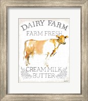 Dairy Farm burlap Fine Art Print