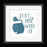 Turkish Tile Bathroom Puns V Framed Print