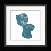 Turkish Tile Bathroom Puns IV Framed Print