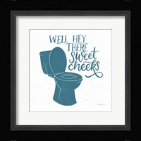 Turkish Tile Bathroom Puns III Framed Print