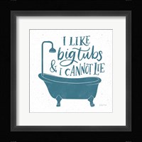 Turkish Tile Bathroom Puns II Framed Print