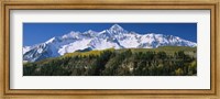 Low Angle View Of Snowcapped Mountains, Rocky Mountains, Colorado Fine Art Print
