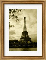 Tower At The Riverside, Eiffel Tower, Paris, France Fine Art Print