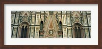 Low Angle View Of Details Of A Cathedral, Duomo Santa Maria Del Fiore, Florence, Italy Fine Art Print