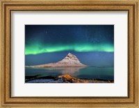 Aurora Borealis Or Northern Lights With The Milky Way Galaxy, Iceland Fine Art Print