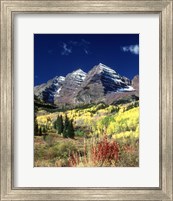 Maroon Bells Peaks White River National Forest Colorado Fine Art Print