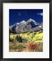 Maroon Bells Peaks White River National Forest Colorado Fine Art Print