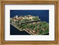 New York Ny Aerial Of Ellis Island Fine Art Print