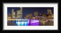Nathan Phillips Square At Night Toronto, Canada Fine Art Print