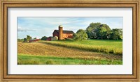 Field With Silo And Barn In The Background, Ohio Fine Art Print