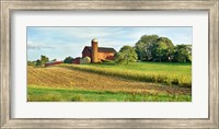 Field With Silo And Barn In The Background, Ohio Fine Art Print