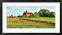 Field With Silo And Barn In The Background, Ohio Fine Art Print