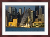 New York City And Hudson River With Manhattan Skyline And Sailboat Fine Art Print