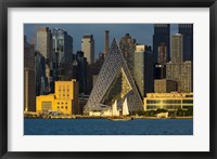 New York City And Hudson River With Manhattan Skyline And Sailboat Fine Art Print