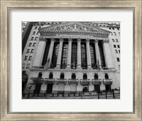 New York Stock Exchange Exerior With US Flags Fine Art Print