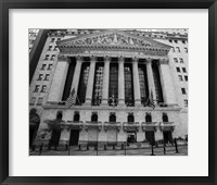 New York Stock Exchange Exerior With US Flags Fine Art Print