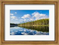 Scenic Landscape Reflecting In Lake At Banff National Park, Alberta, Canada Fine Art Print