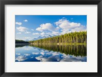 Scenic Landscape Reflecting In Lake At Banff National Park, Alberta, Canada Fine Art Print