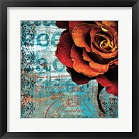 Graffiti Rose Framed Print