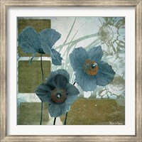 Cerulean Poppies I Fine Art Print