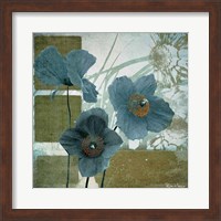 Cerulean Poppies I Fine Art Print