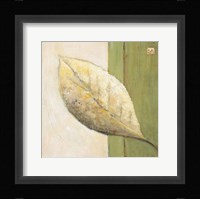 Leaf Impression - Olive Framed Print