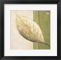 Leaf Impression - Olive Framed Print