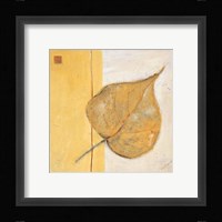 Leaf Impression - Ochre Framed Print