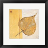Leaf Impression - Ochre Framed Print