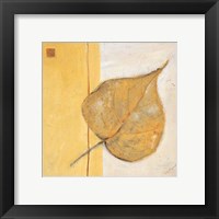 Leaf Impression - Ochre Framed Print