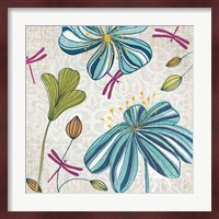 Flowers & Dragonflies Fine Art Print