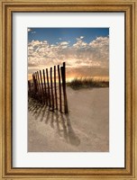 Dune Fence At Sunrise Fine Art Print