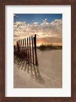 Dune Fence At Sunrise Fine Art Print