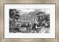 June 1752 Benjamin Franklin Out Flying His Kite In Thunderstorm As An Experiment In Electricity And Lightning Fine Art Print