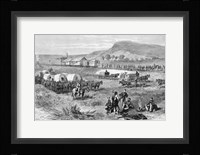 Railroad Building On Great Plains Of America Fine Art Print