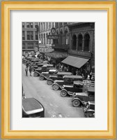 1936 Line Of Angle Parked Cars Downtown Main Street Knoxville Tennessee Fine Art Print