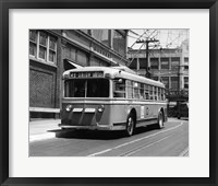 Vehicle Operates As Trackless Trolley Electric Bus Or Gasoline Bus Public Transportation Elizabeth NJ Fine Art Print