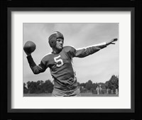 Quarterback About To Toss Football Pass Fine Art Print