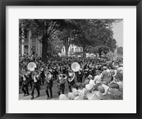 Fourth Of July Main Street Parade With Marching Band Fine Art Print