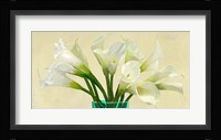 White Callas in a Glass Vase (detail) Fine Art Print